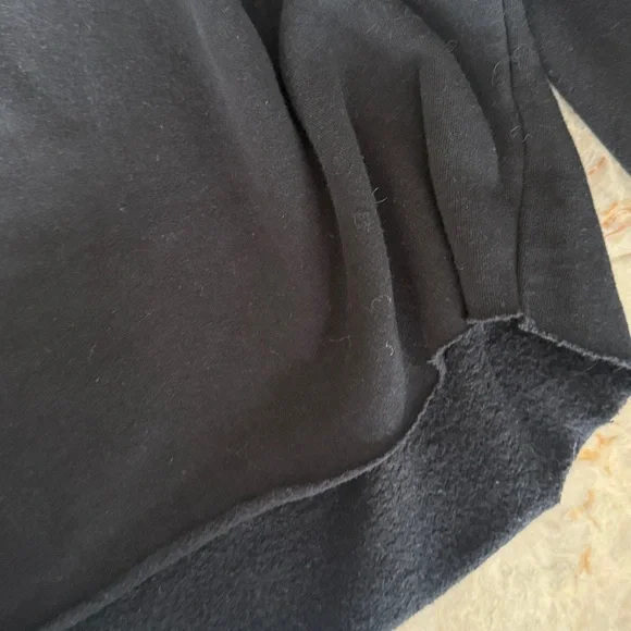 wild fable Black Sweatshirt cropped with rolled edge XS - Picture 6 of 8